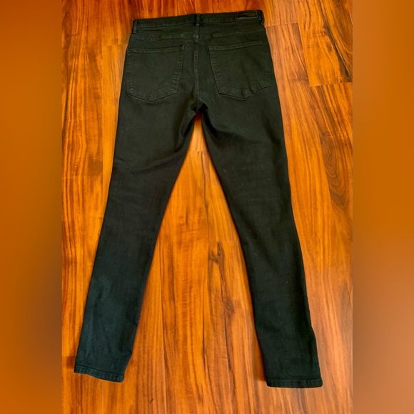 SALE❤️NEW HIGH WAISTED BLACK SUPER-SOFT SKINNY JEANS❤️❤️ - Picture 8 of 9